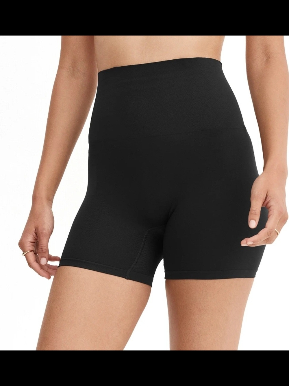 High-Waist Black Women’s Compression Bike Shorts